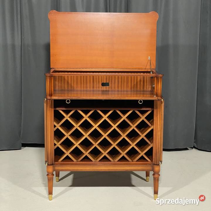 Intarsjowany wiśniowy barek komoda szafka na zachodniopomorskie Budno