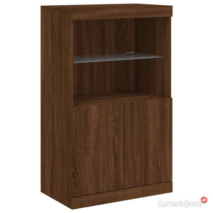 Szafka z oświetleniem LED brązowy dąb 605x37x100 Meble Warszawa