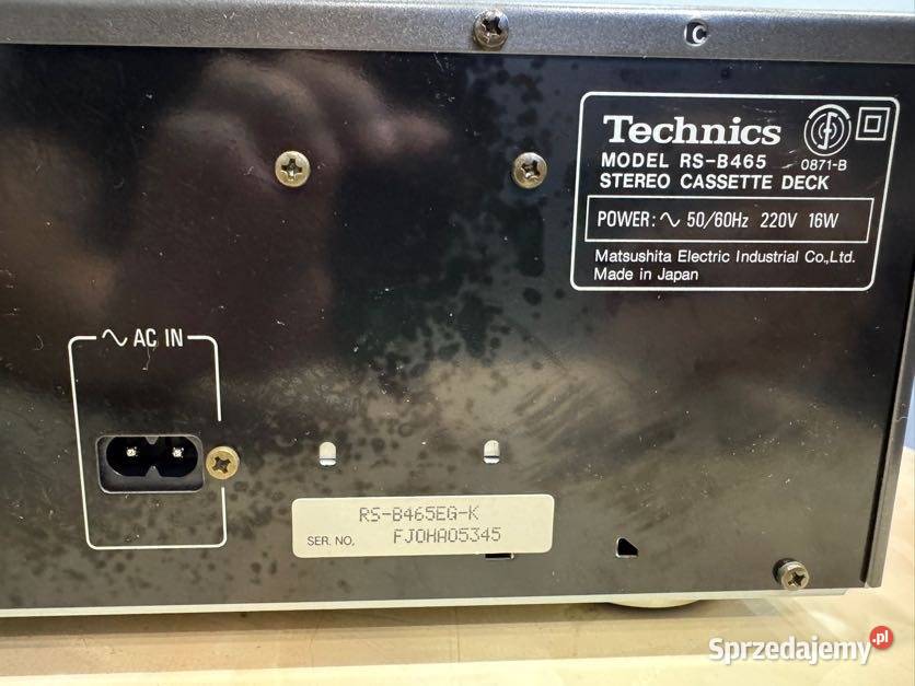 Technics Tape Deck RSB465 Łapy