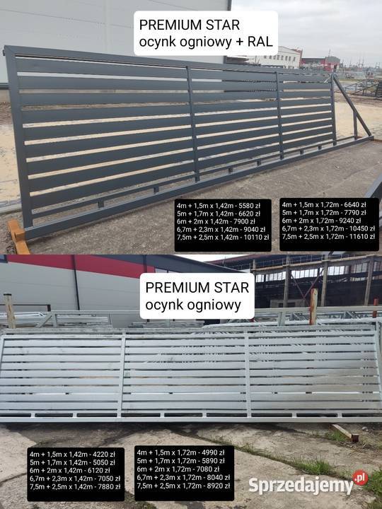 Brama przesuwna ocynkowana ogniowo tani metal podkarpackie