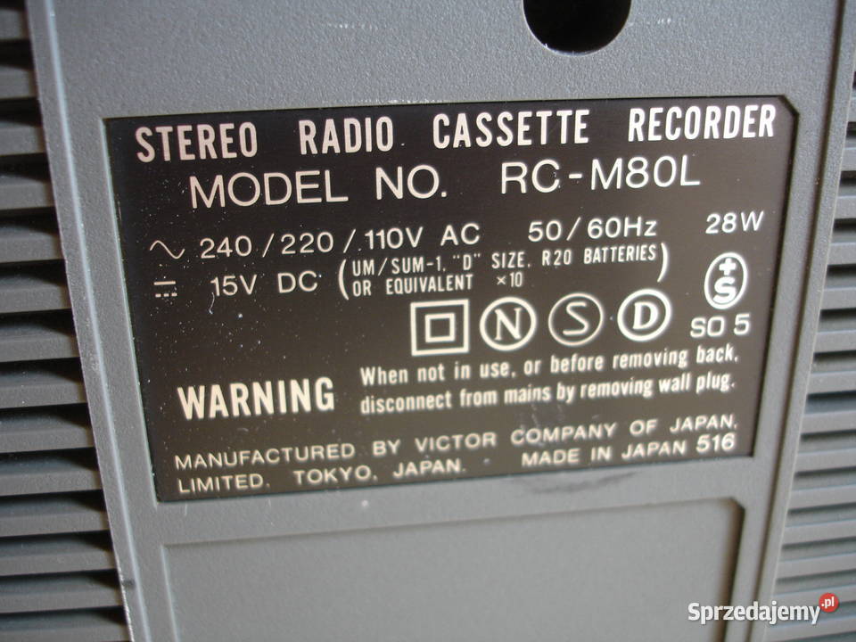 Radiomagnetofon JVC RCM80 Zielona Góra