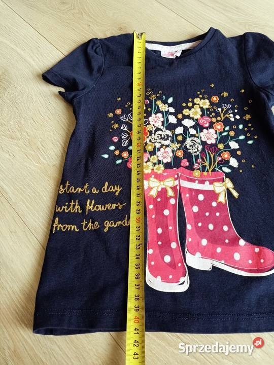 Koszulka tshirt dziewczęcy granatowy 98 Płock