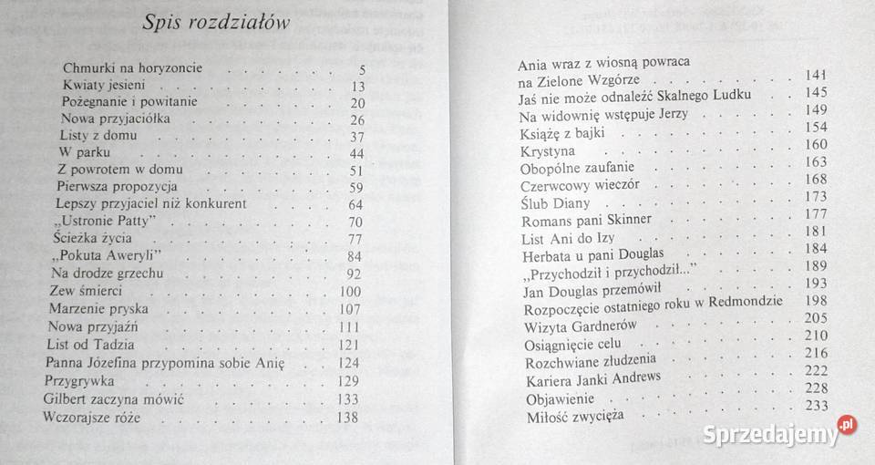 Ania na Uniwersytecie Lucy Maud Montgomery Chełm sprzedam