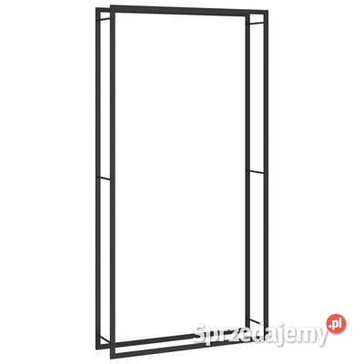 vidaXL Stojak na drewno matowy czarny 110x28x214 Regały mazowieckie Warszawa