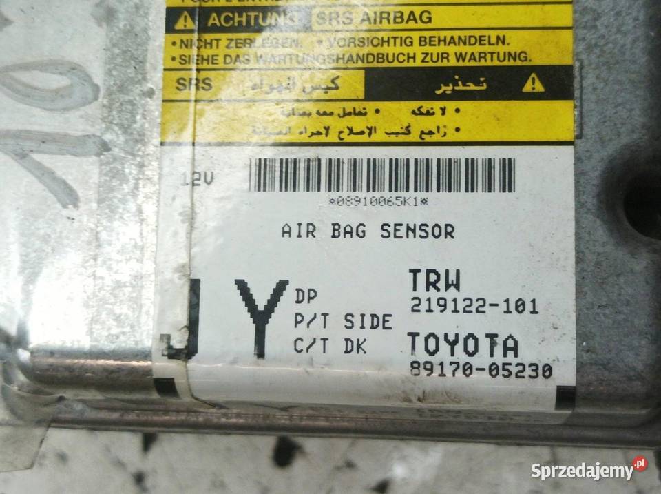 SENSOR AIRBAG 8917005230 Toyota Avensis III 2009 Części samochodowe