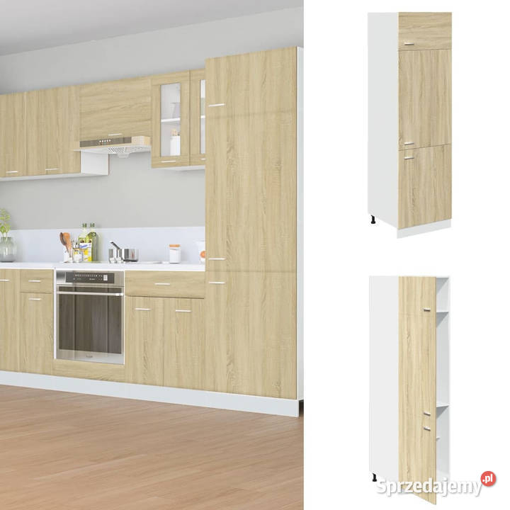 Szafka na lodówkę kolor dąb sonoma 60x57x207 Warszawa