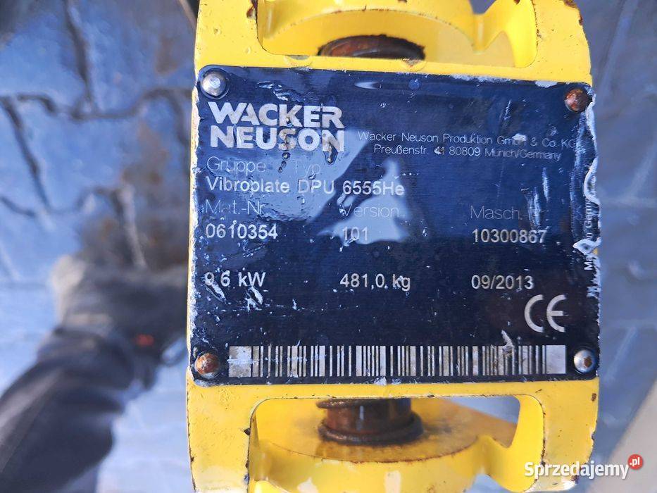 Zagęszczarka WACKER NEUSON DPU 6555 Heh 13r 500 dolnośląskie