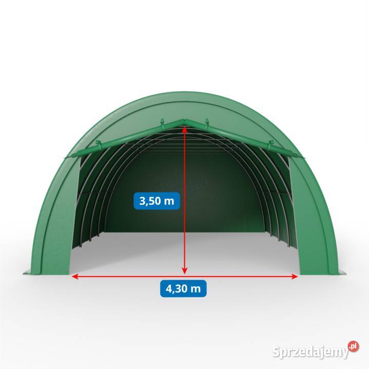 Hala namiotowa łukowa 61x128m PVC 750gm w wersji Wrocław