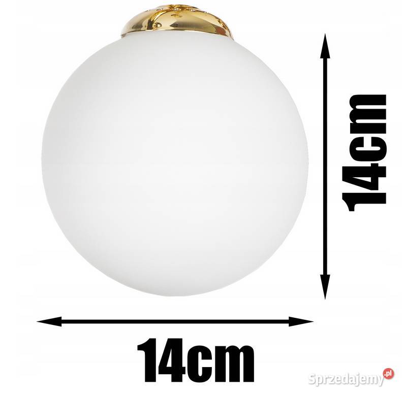 LAMPA SUFITOWA WISZĄCA SZKLANA KULA Czarna ZŁOTA Choroszcz