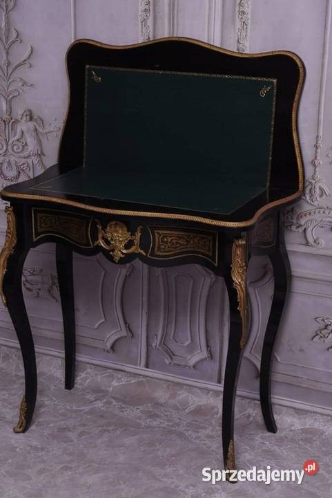 Drewniane Biurko Boulle Stół Biuro Okucia z małopolskie Kraków