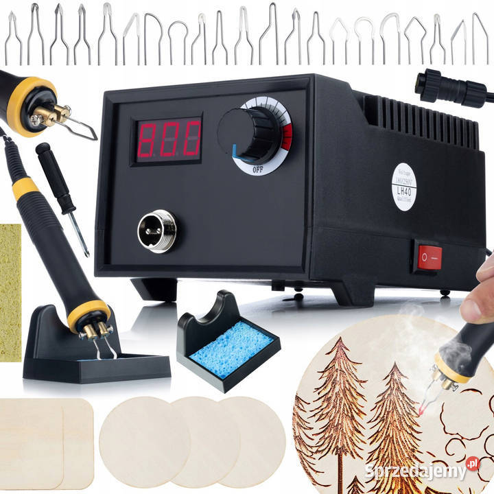 Stacja do Pirografii 60W z Wyświetlaczem 20 Lutownice Ludźmierz