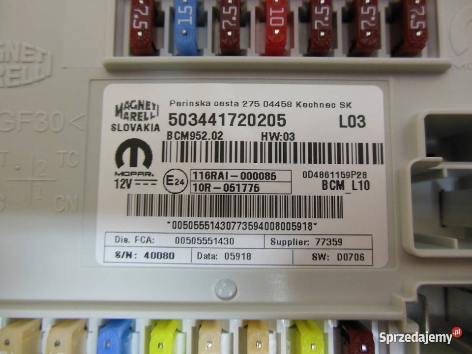 MODUŁ SKRZYNKA BSI ALFA ROMEO GIULIA 2016