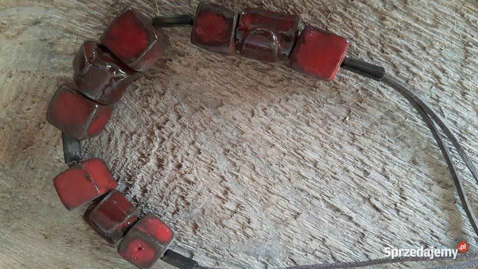 Naszyjnik ceramiczny ręcznie wykonany Otwock