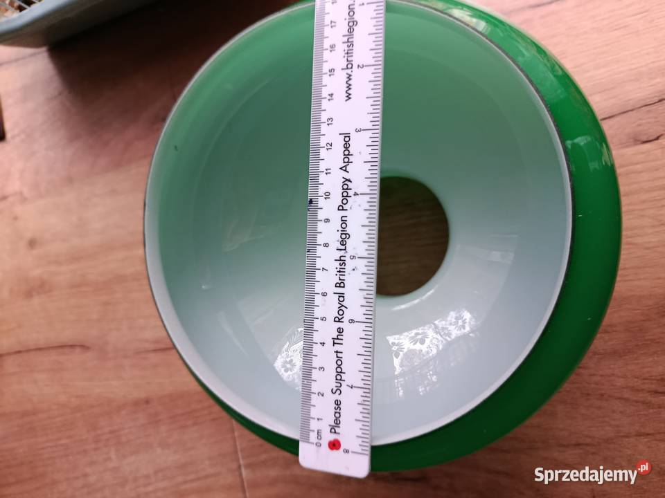 Duży szmaragdowy klosz do lampy lampy naftowej Choszczno sprzedam