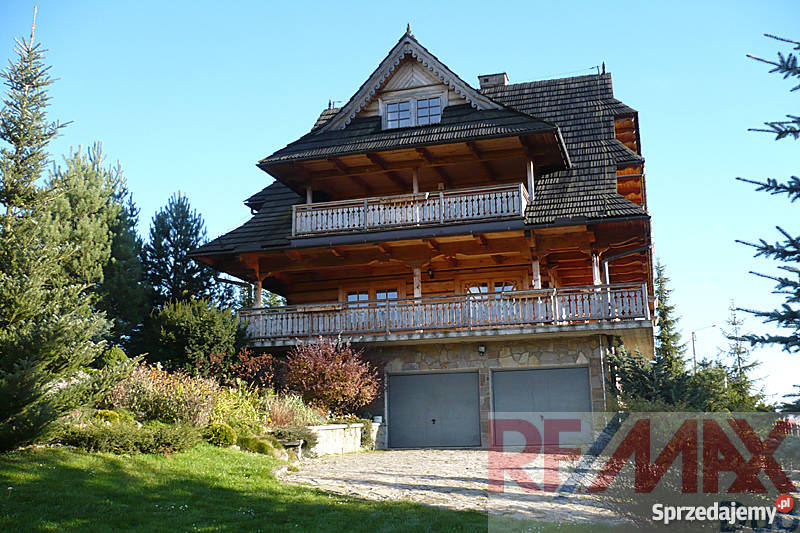 Piękny dom z bali Jeziorem Czorsztyńskim drewno Mizerna