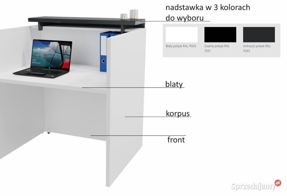 Lada recepcyjna LOFT do biura prosta elegancka i Legionowo