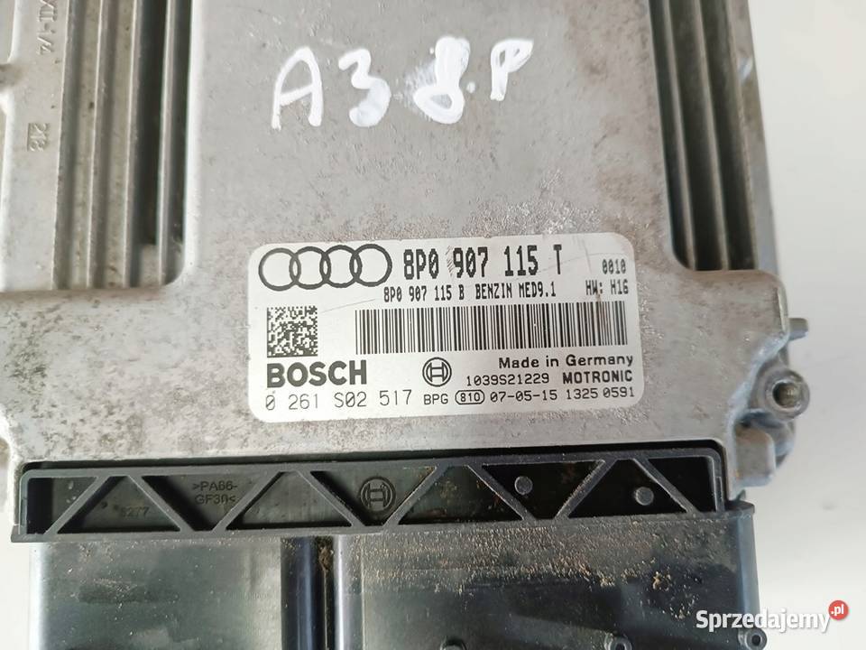 AUDI A3 8P 0408 STEROWNIK SILNIKA 8P0907115T