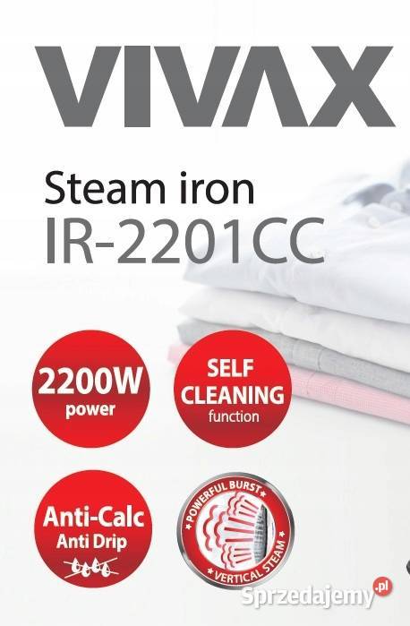 Żelazko Vivax PAROWE IR2201C MOCNE 2200W Skawina