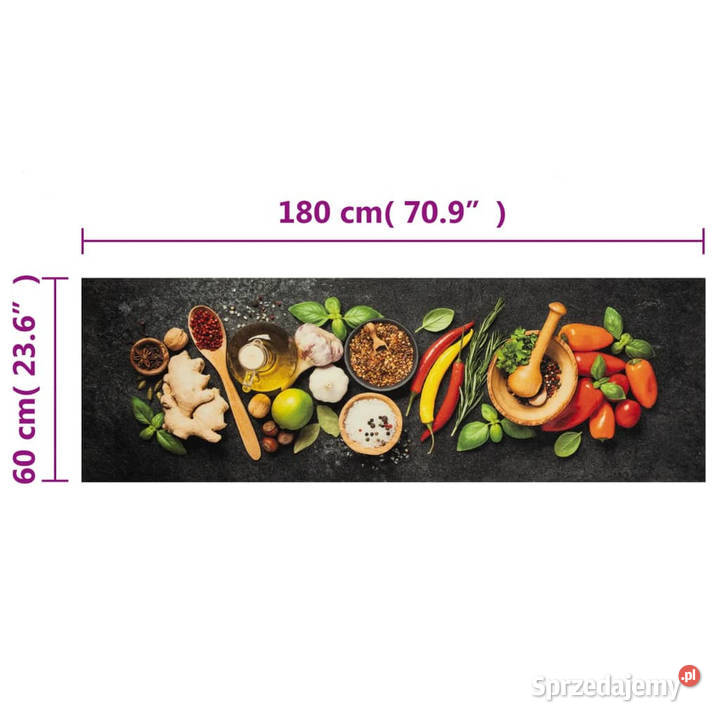 Dywanik kuchenny wzór w przyprawy 60x180 aksamit Warszawa sprzedam