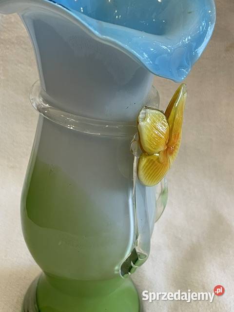 Ciekawy wazon różnokolorowy szkło artystyczne Kraków sprzedam