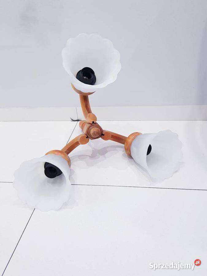 Stary drewniany żyrandol JZaranek z defektem śląskie Dąbrowa Górnicza