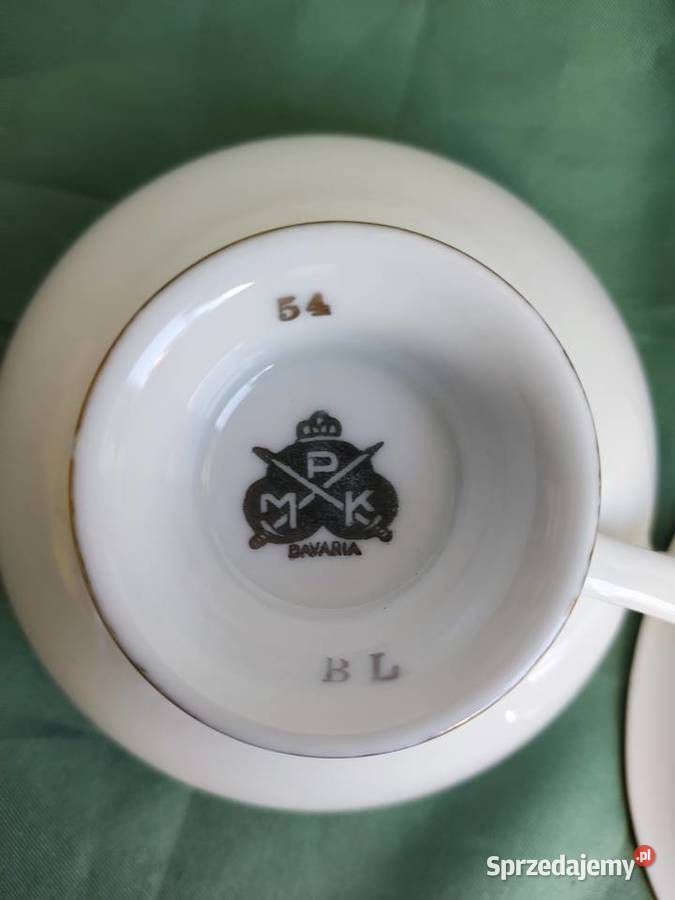 Filiżanka ze spodkiem porcelana P M K Bavaria Głuchołazy