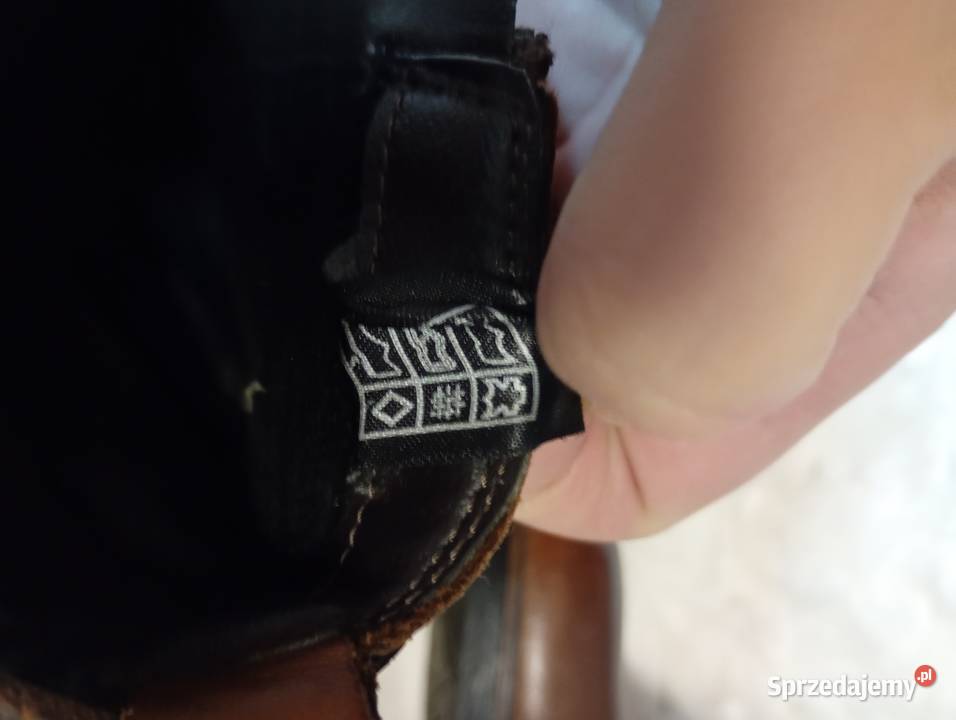40 Real Leather wygodne brązowe botki biznesowe Kraków sprzedam