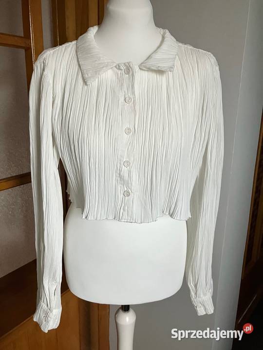 Nowa kremowa krótka bluzka koszula Moi Angel Nisko