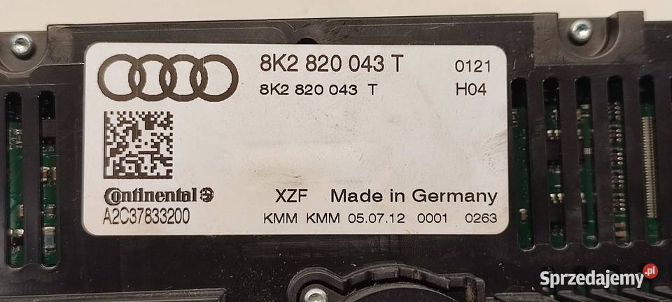 AUDI A5 8T PANEL KLIMATYZACJI 8K2820043T dolnośląskie