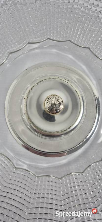 Stylowa Patera Szklana Vintage PRL 30 Biłgoraj