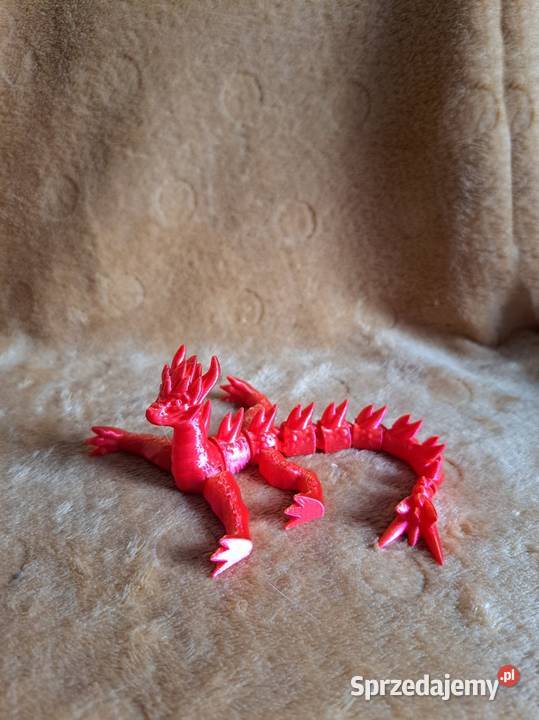 Figurka 3D pomarańczowy smok Kraków