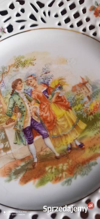 Talerz do powieszenia scena dworska Ażur pomorskie Gdańsk sprzedam