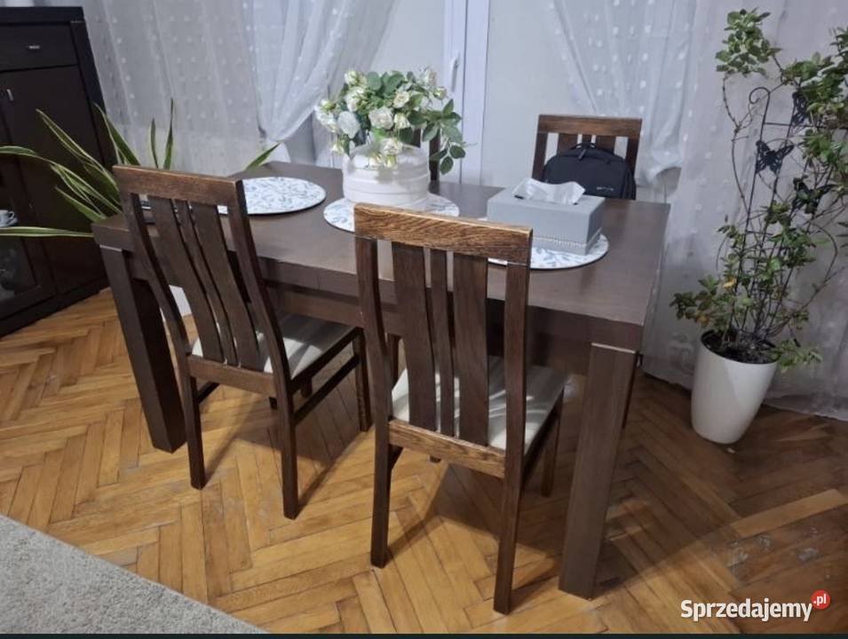 Stół kolor wenge z krzesłami Wójcik Konstancin-Jeziorna sprzedam