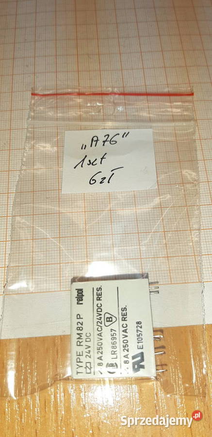 Przekaźnik RELPOL RM82P 24DC 8A 250VAC 1 A76 śląskie