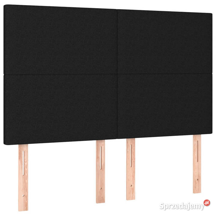 Zagłówek do łóżka z LED czarny 144x5x118128