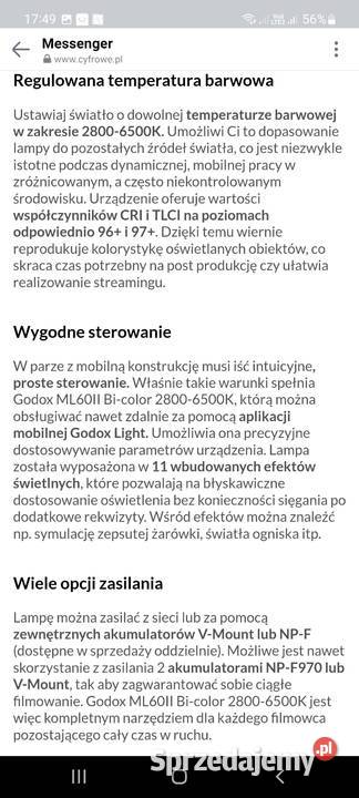 Sprzedam lampę oświetleniową Akcesoria mazowieckie Korytów A