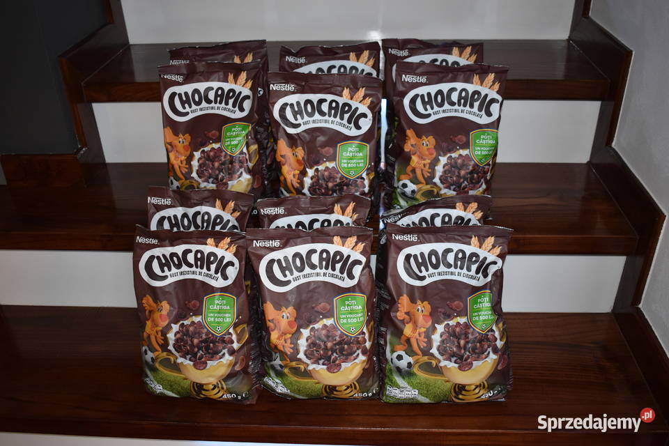 Karton płatków śniadaniowych firmy Nestl Jasło