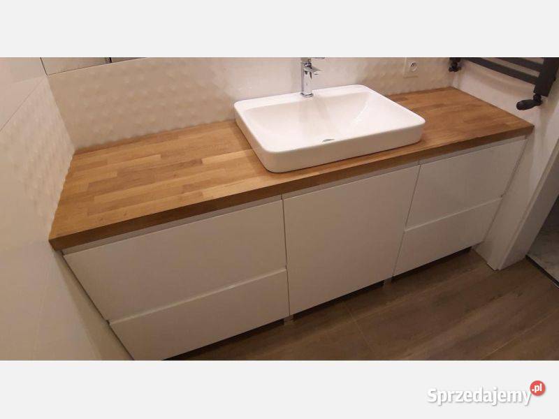 Szafka pod umywalkę- meble do łazienki na wymiar - drewno