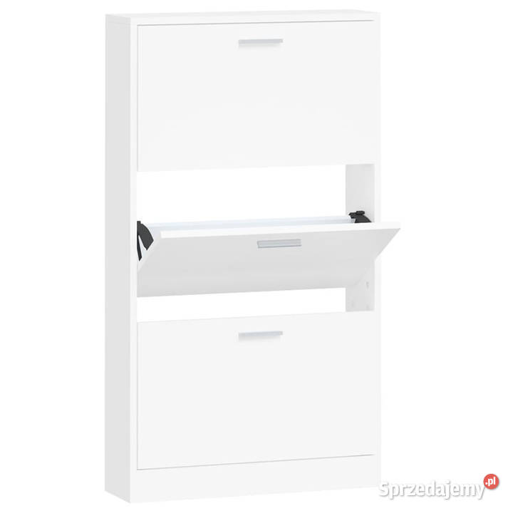 Szafka na buty biały 59x17x108 materiał mazowieckie Warszawa