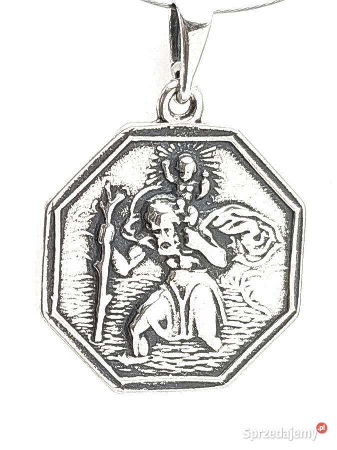 Medalik srebrny pr925 Św Krzysztof patron Poznań