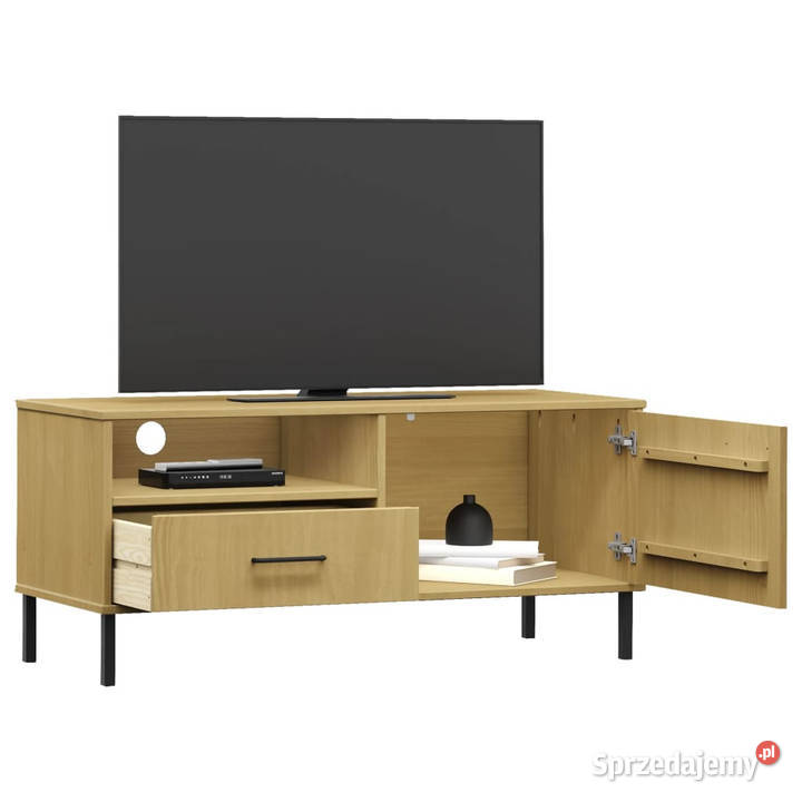 Szafka pod TV OSLO metalowe nóżki brązowa Warszawa