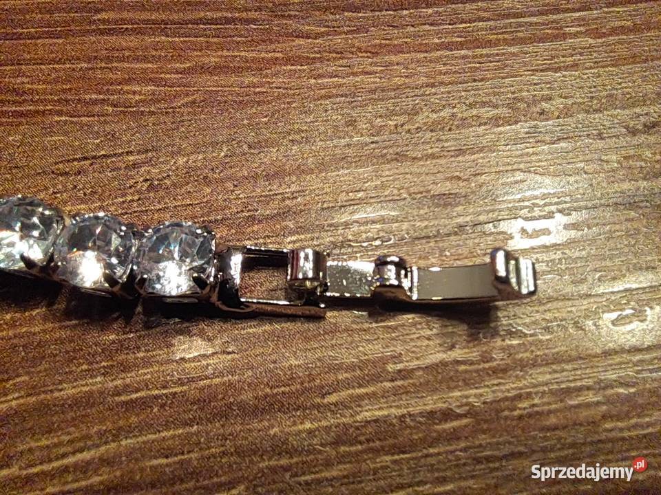 nowa bransoletka z cyrkoniami długość 18