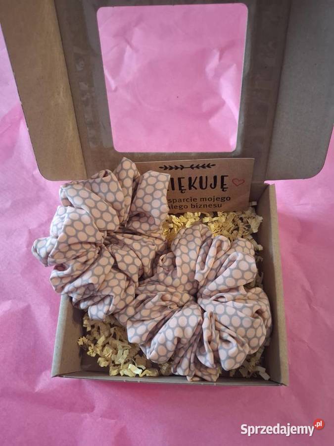 Zestaw mana i córka 2 scrunchie handmade Smolice