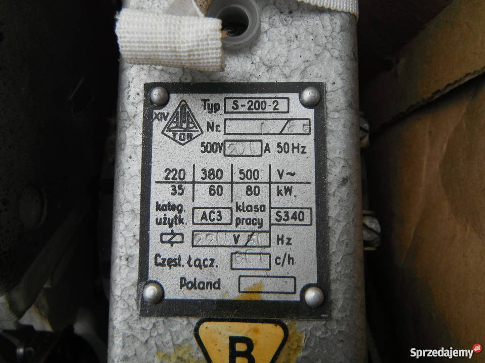 S2002 STYCZNIK 200A cewka 220V 50Hz Nowy Apator Barak