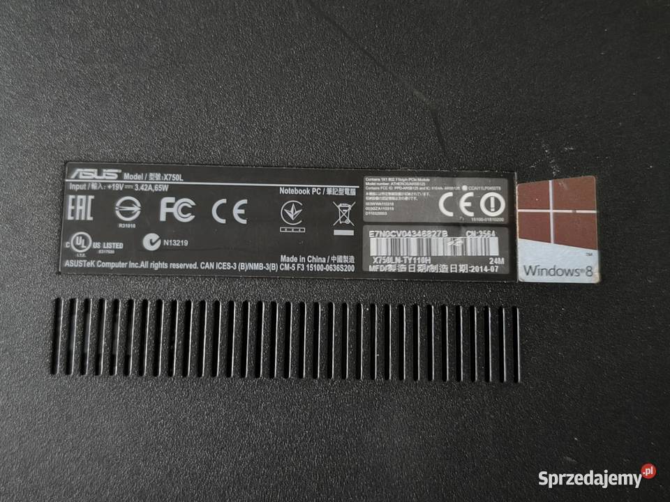 Asus X750L 173 Led i7 GeForce840m 16GBram 240SSD Przygodziczki