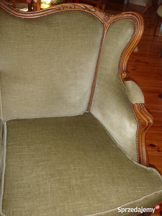 Wypoczynek komplet stylowy ludwik ludwikowski zielony Golina