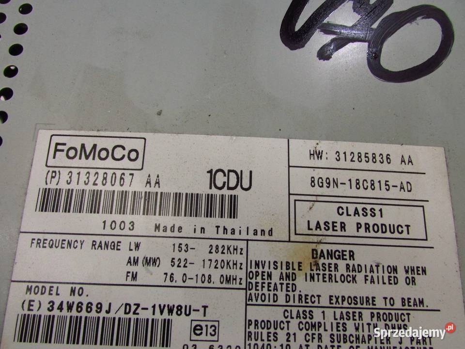 Volvo XC70 V70 III S80 II RADIOODTWARZACZ Radio Chełm