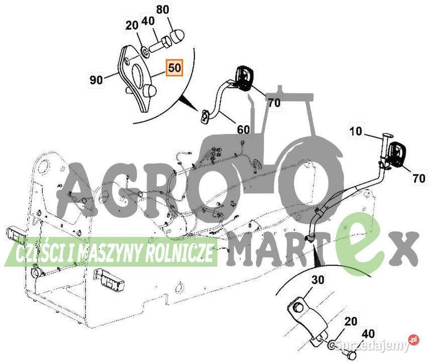 332F9416 332F9416 MOCOWANIE LAMPY JCB Części zamienne Wichrów