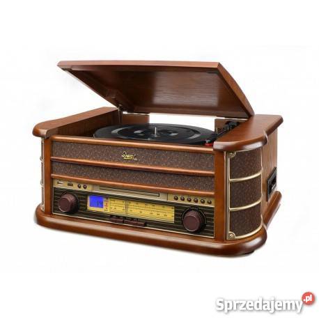 Radio Retro Gramafon Drewniane DUAL 4 CD USB Radymno