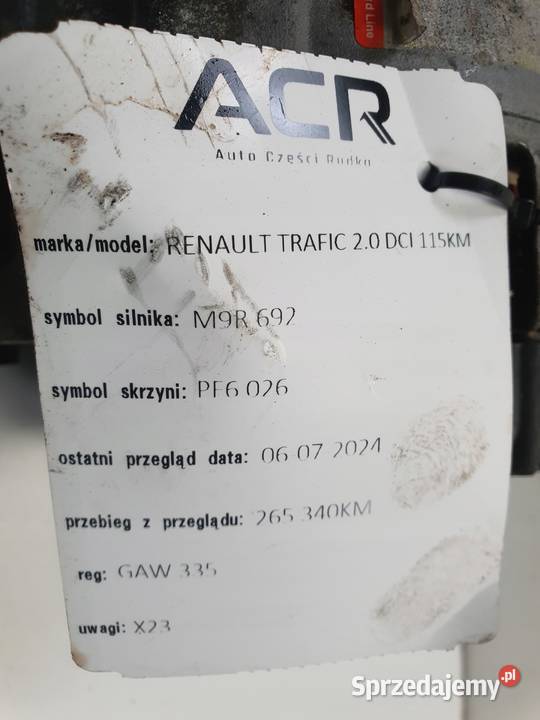 ALTERNATOR Renault Trafic II 20 DCI Alternator Układ elektryczny silnika Chełm